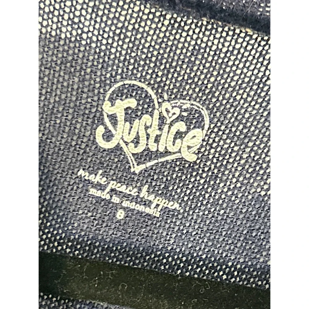 Justice Girls Navy Blue Mandala Graphic Print Lightweight Sweater‎ Top Size 8